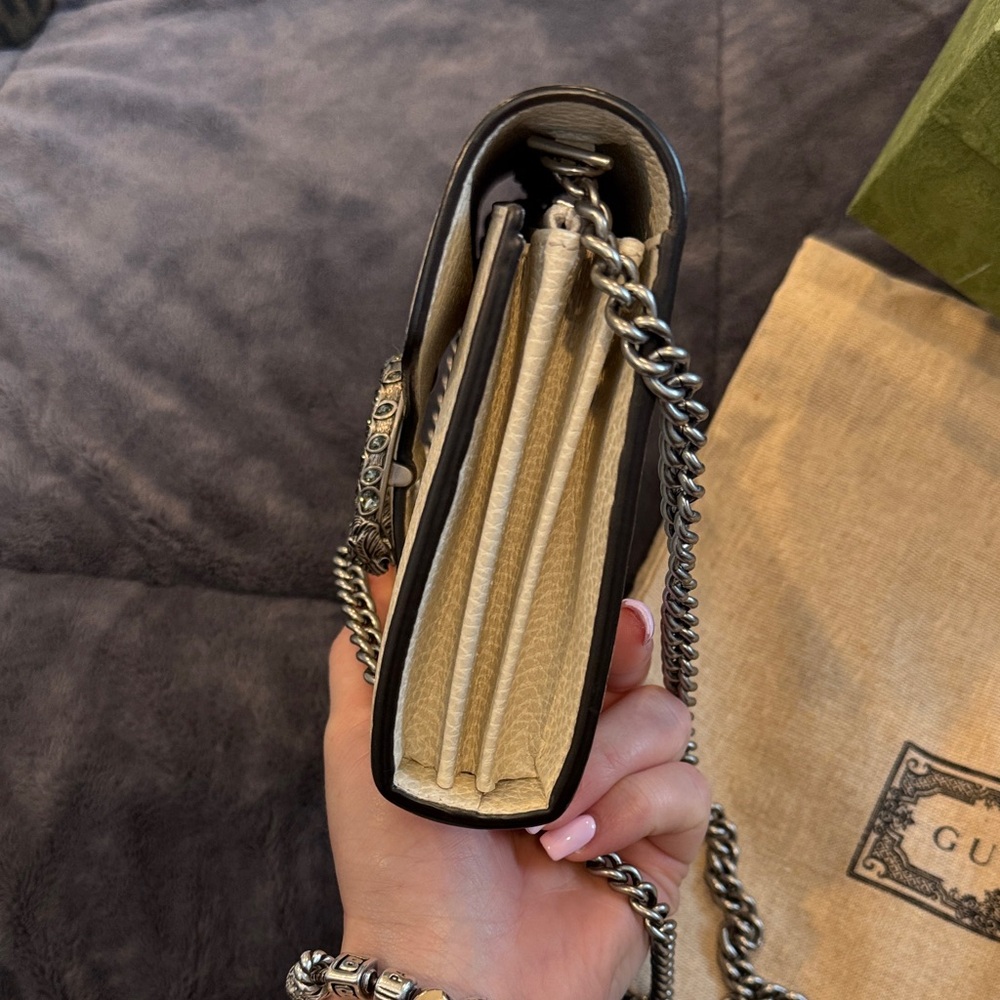 Gucci Dionysus White Leather Wallet On Chain *BRAND NEW* - Picture 6 of 9